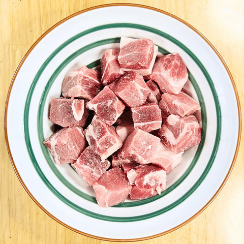 Pork Shoulder Curry Cut - Frozen - Gluten Free - Made with Organic Ingredients - 500gm