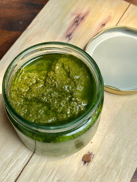 Basil Pesto - Fresh - Vegan, Made With Organic Ingredients - 160gm