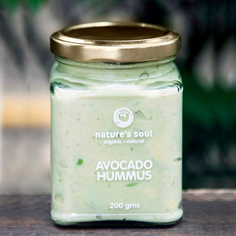 Avocado Hummus - Fresh - Vegan & Gluten Free - Made From Organic Ingredients - 160gm