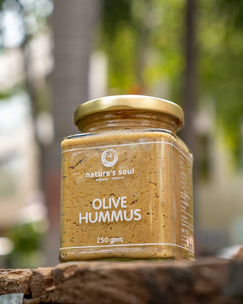 Olive Hummus - Fresh - Vegan & Gluten Free - Made Fresh with Organic Ingredients - 160gm