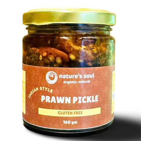 Prawn Pickle Indian Style - Fresh - Gluten Free - Made with Organic Ingredients - 160gm