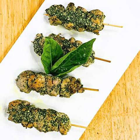 Pesto Grilled Chicken Skewers - Fresh - Gluten Free - Made with Organic Ingredients - 50gm