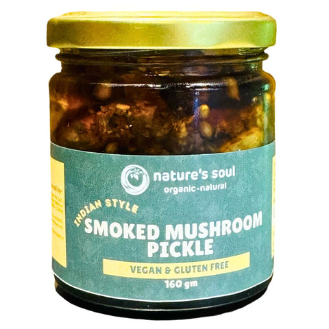 Smoked Mushroom Pickle Indian Style - Fresh - Vegan &amp; Gluten Free - 160gm