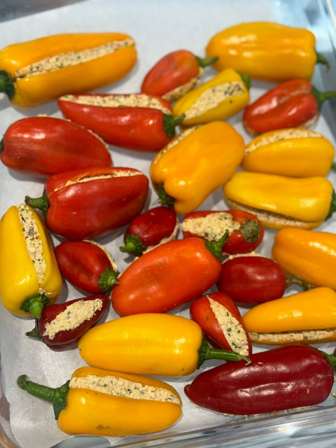 Banana Pepper Stuffed - Fresh - Vegan - Made with Organic Ingredients - 200gm