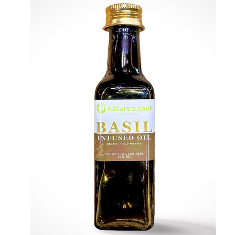 Basil Infused Oil - Fresh - Vegan & Gluten Free - Made with Organic Ingredients - 100ml