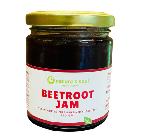 Beetroot Jam Fresh - Vegan, Gluten Free, Refined Sugar Free - Made with Organic Ingredients - 160gm