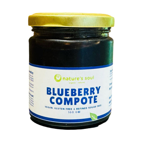 Blueberry Compote - Fresh - Vegan, Gluten Free & Refined Sugar Free - 160gm