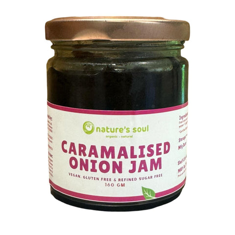 Caramalised Onion Jam - Fresh - Vegan, Gluten Free, Refined Sugar Free - 160gm