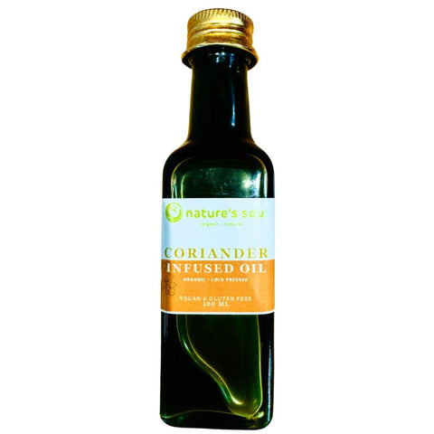 Coriander Infused Oil - Fresh - Vegan & Gluten Free - Made with Organic Ingredients - 100ml