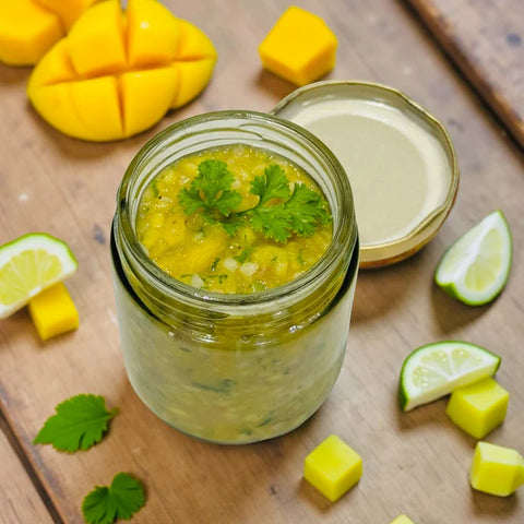Mango Pineapple Salsa - Fresh - Made with Organic Ingredients - Vegan & Gluten Free - Nature's Soul - 160gm
